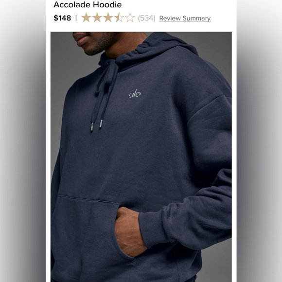 AUTHENTIC ALO YOGA Accolade Hoodie Sz SMALL